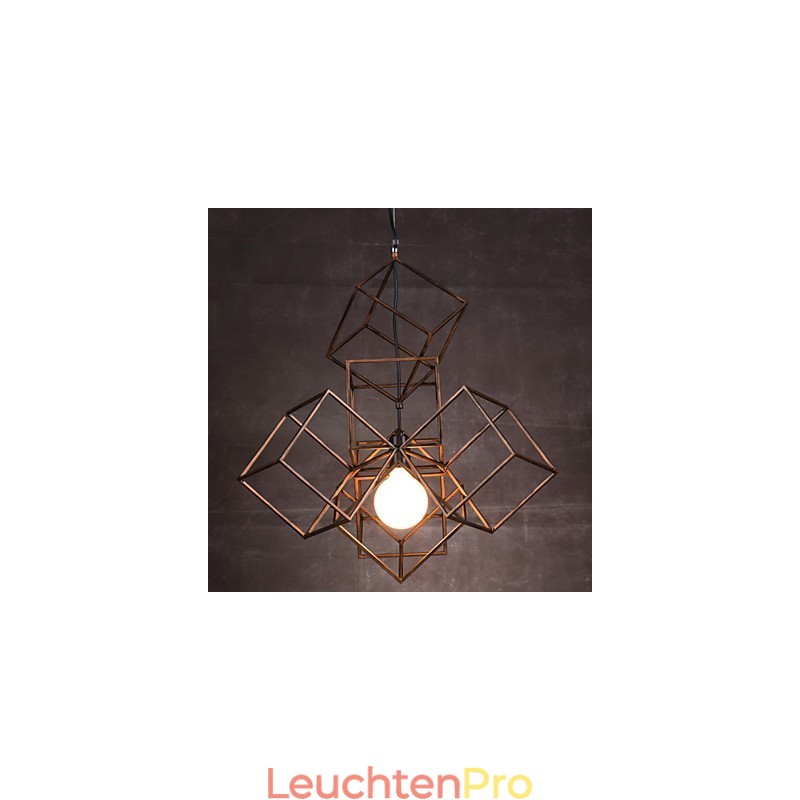 Pendant 1 Light Vintage Minimalist Iron Painting Chandelier