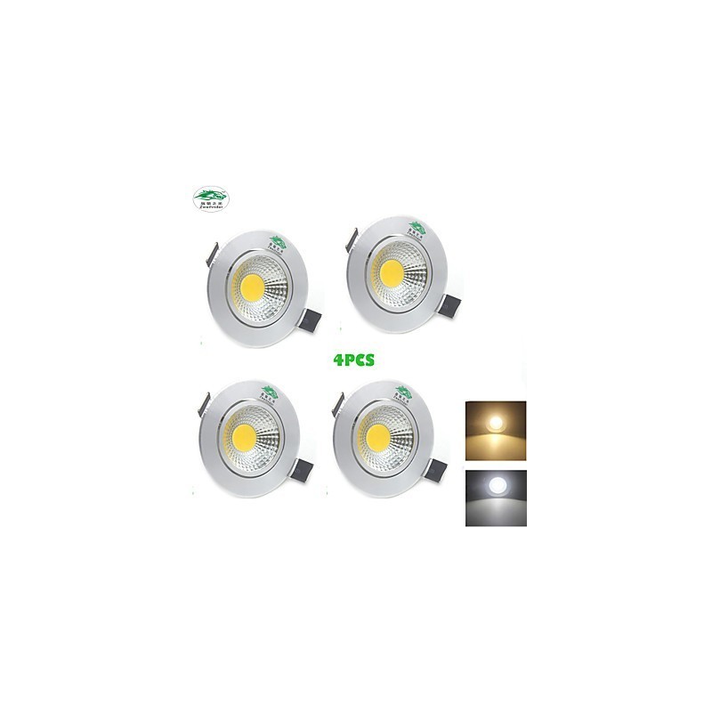 4PCS Zweihnder 3W 300Lm COB Deckenleuchte Downlight Warmweißes Licht