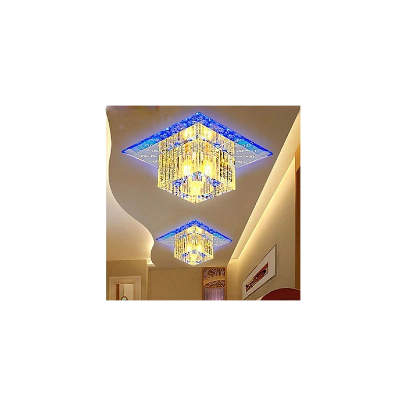 Mini Kristall Deckenleuchte Spotlight SMD 3W Kreative Lampe Leuchtstoffröhre Bunte Farbe Quadratische Kuppelleuchte