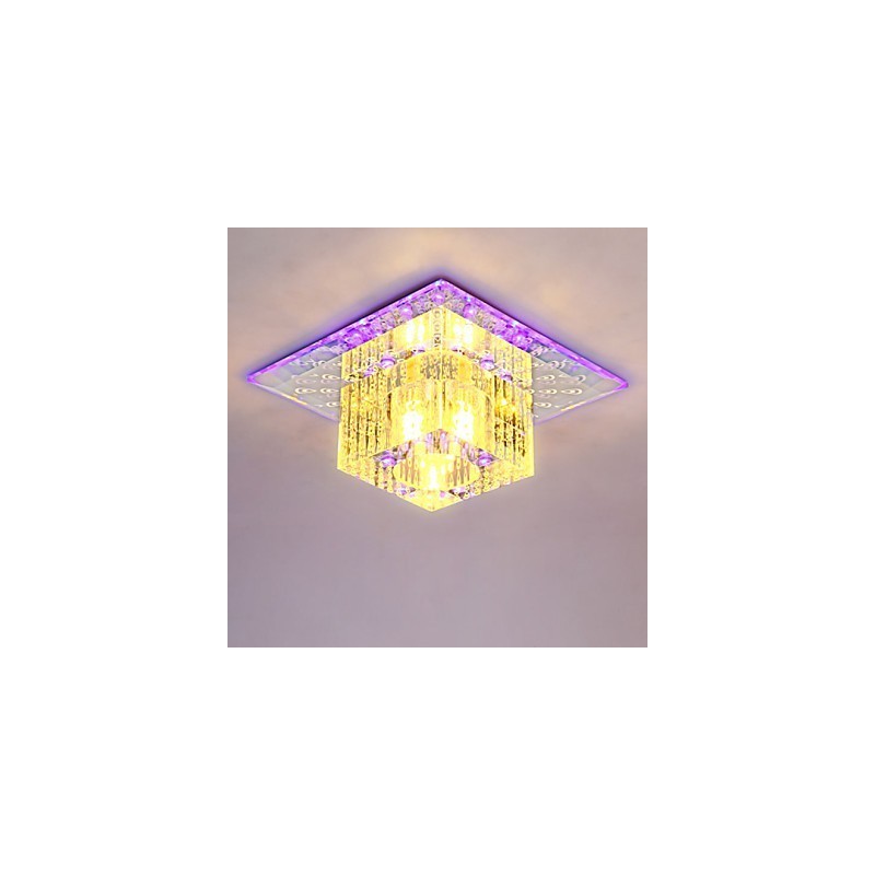 Mini Kristall Deckenleuchte Spotlight SMD 3W Kreative Lampe Leuchtstoffröhre Bunte Farbe Quadratische Kuppelleuchte