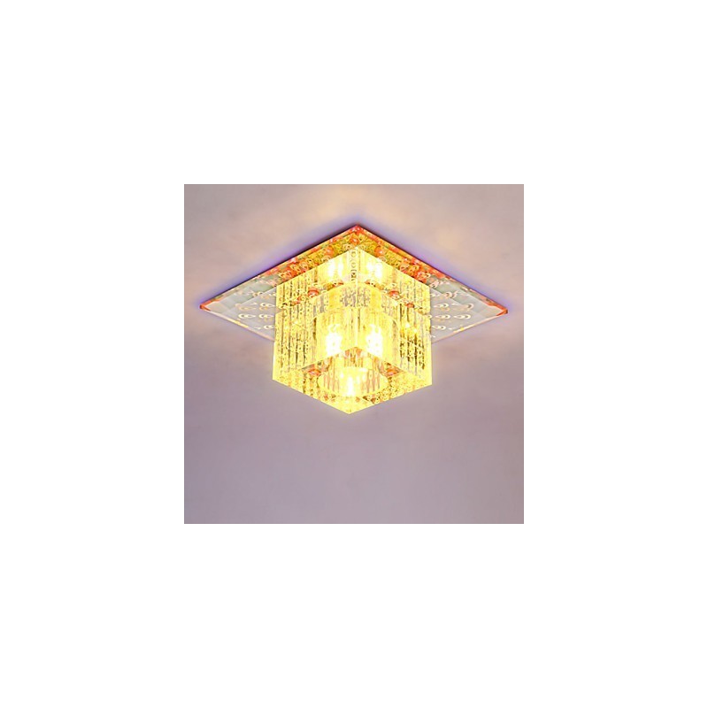 Mini Kristall Deckenleuchte Spotlight SMD 3W Kreative Lampe Leuchtstoffröhre Bunte Farbe Quadratische Kuppelleuchte