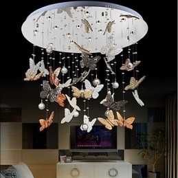 Kristalllampe Runder Schmetterling Kristalllampe