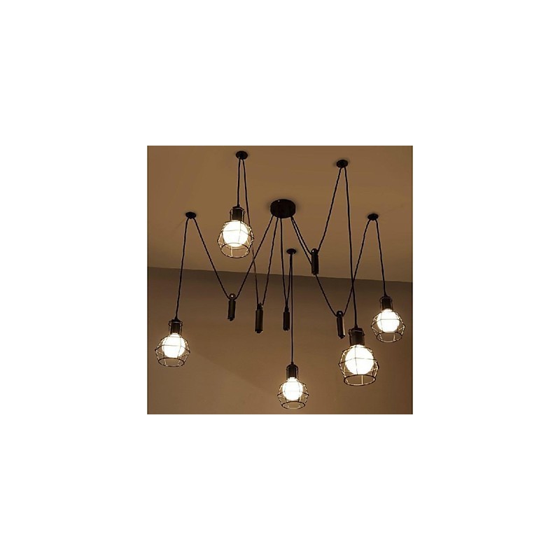 Traditionelle Klassische Vintage Retro Laterne Land Mini Stil Malerei Metall Anhänger Licht Esszimmer