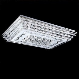 Deckenleuchte mit dreifarbiger Beleuchtung und Fernbedienung, modernes zeitgenössisches Glas
