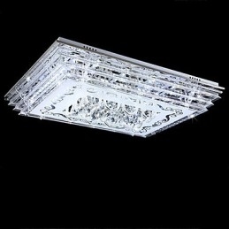 Deckenleuchte mit dreifarbiger Beleuchtung und Fernbedienung, modernes zeitgenössisches Glas