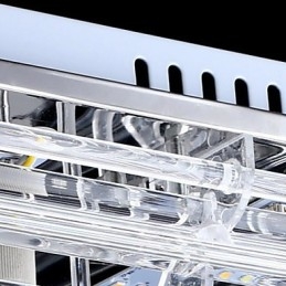 Deckenleuchte mit dreifarbiger Beleuchtung und Fernbedienung, modernes zeitgenössisches Glas