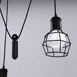 Traditionelle Klassische Vintage Retro Laterne Land Mini Stil Malerei Metall Anhänger Licht Esszimmer