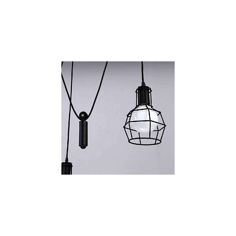 Traditionelle Klassische Vintage Retro Laterne Land Mini Stil Malerei Metall Anhänger Licht Esszimmer