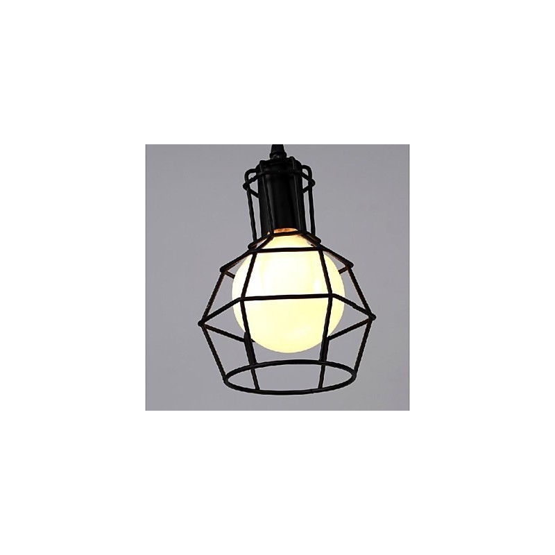 Traditionelle Klassische Vintage Retro Laterne Land Mini Stil Malerei Metall Anhänger Licht Esszimmer
