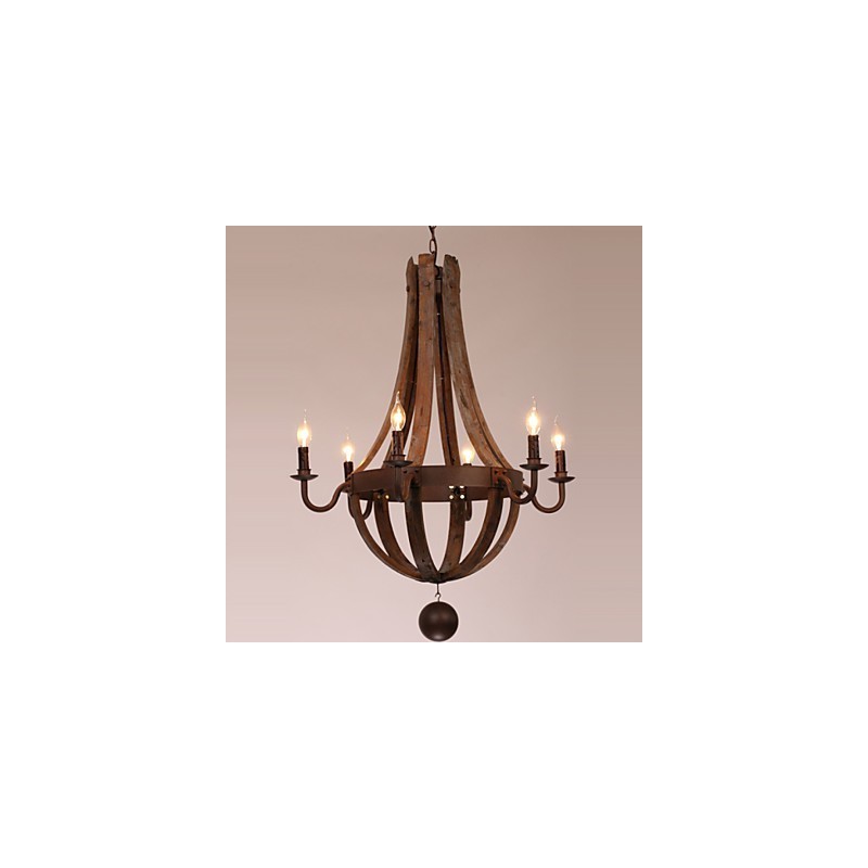 Kronleuchter 6 Lichter Vintage Retro Country Living Dining Garage Metall