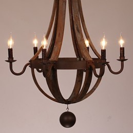 Kronleuchter 6 Lichter Vintage Retro Country Living Dining Garage Metall