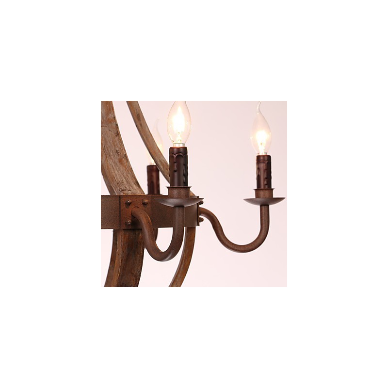 Kronleuchter 6 Lichter Vintage Retro Country Living Dining Garage Metall