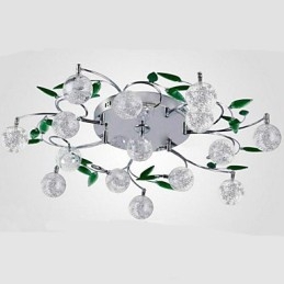 Grüne Kristall Deckenleuchte Runde Luft Lichter Lampe Lampe Eisen