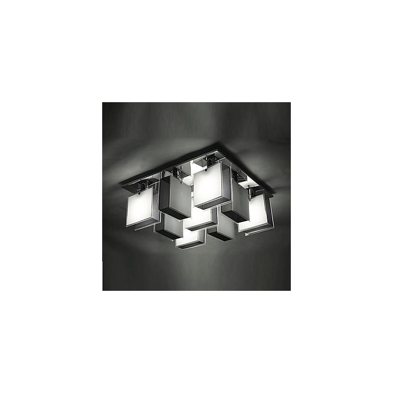 Moderne zeitgenössische Unterputzmontage aus verchromtem Metall