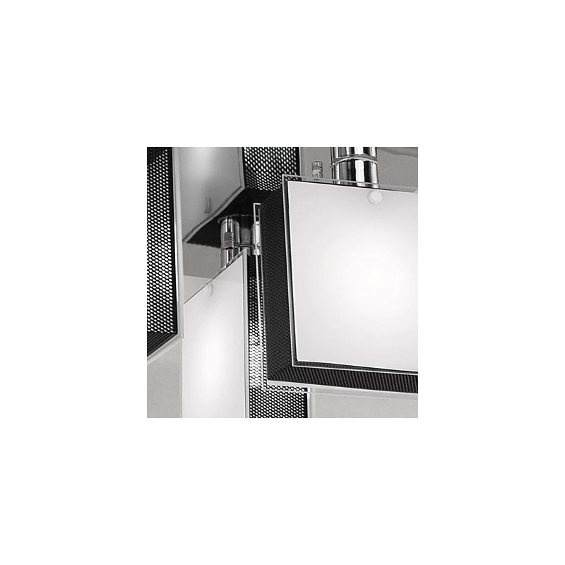 Moderne zeitgenössische Unterputzmontage aus verchromtem Metall