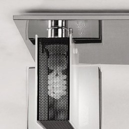 Moderne zeitgenössische Unterputzmontage aus verchromtem Metall