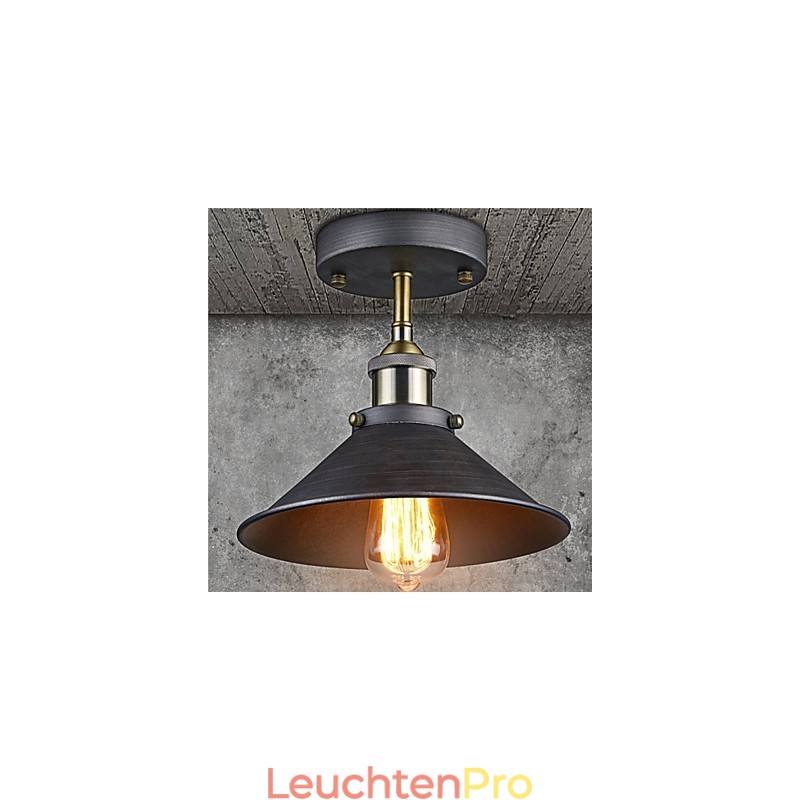 Vintage Mini Edison Deckenleuchte 1 Licht Metall Unterputzmontage