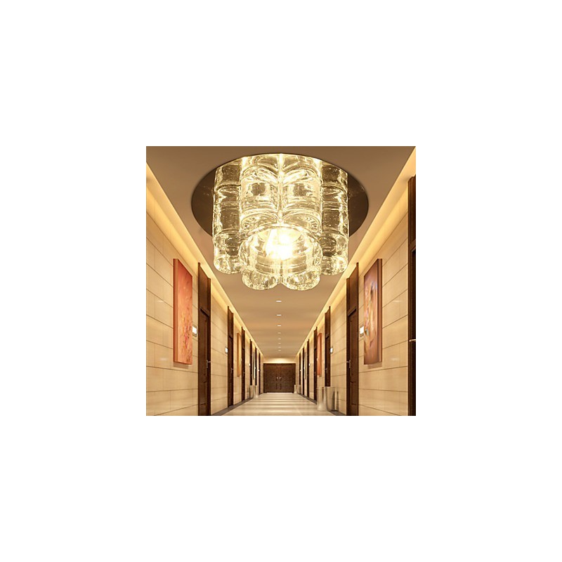 Moderne zeitgenössische Kristall-Unterputzleuchte