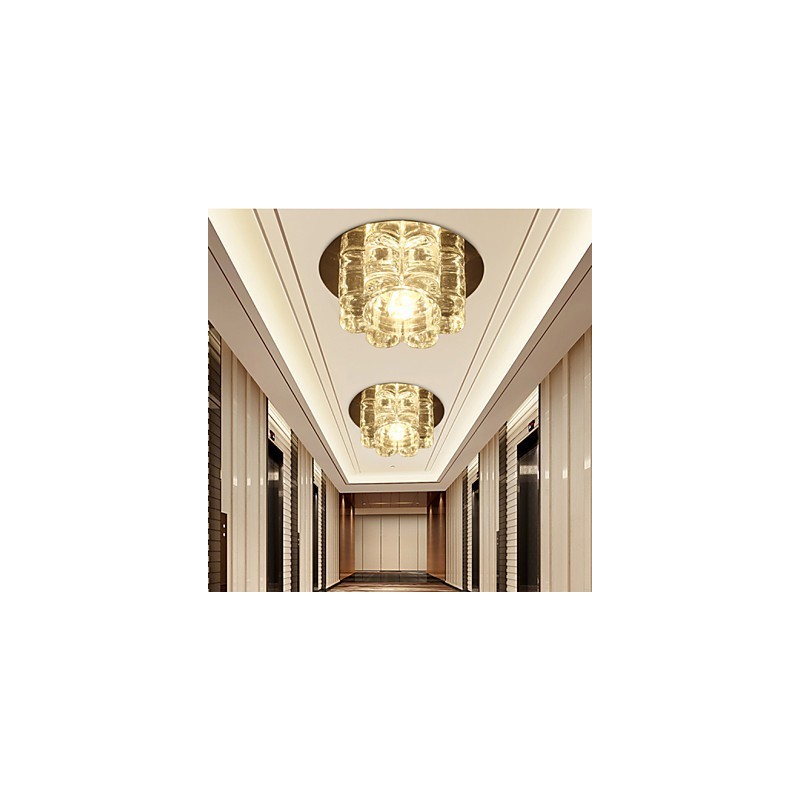 Moderne zeitgenössische Kristall-Unterputzleuchte