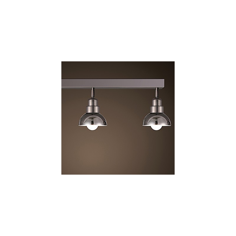 Unterputz-Trinalkopfleuchte, weißes Glas, Aluminiumrahmen, modisch, modern