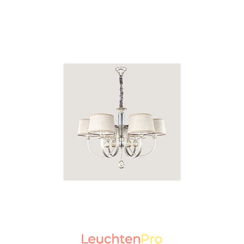 Kronleuchter aus Metall mit Kristallmalerei im Landhausstil