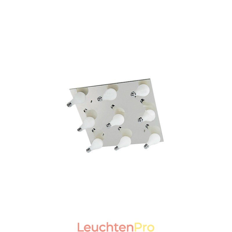 Moderne Deckenleuchte mit 9 Lichtern im Quadrat (G4-Glühbirnensockel)