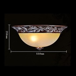 Deckenleuchte Weiß Gelb Glas Harz Silber Carving Europäischen Klassisch