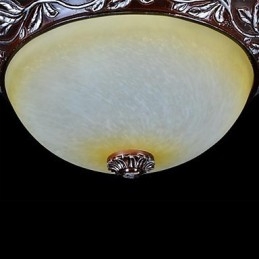 Deckenleuchte Weiß Gelb Glas Harz Silber Carving Europäischen Klassisch