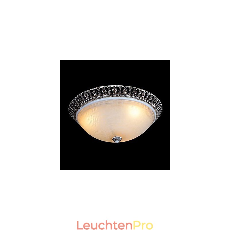 Dark Brown Flush Mount Light Glass Resin Pattern Carving European Classic