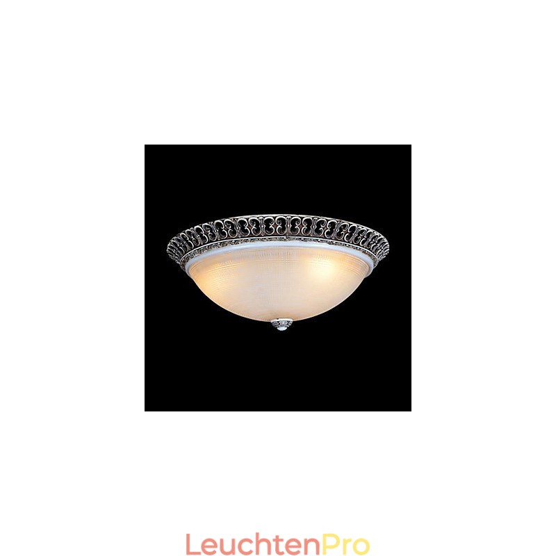 Dark Brown Flush Mount Light Glass Resin Pattern Carving European Classic