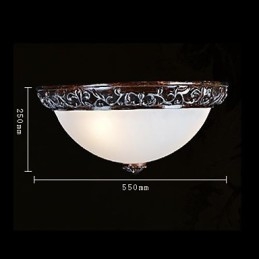 Deckenleuchte Glas Harz Silber Carving Europäischen Klassisch