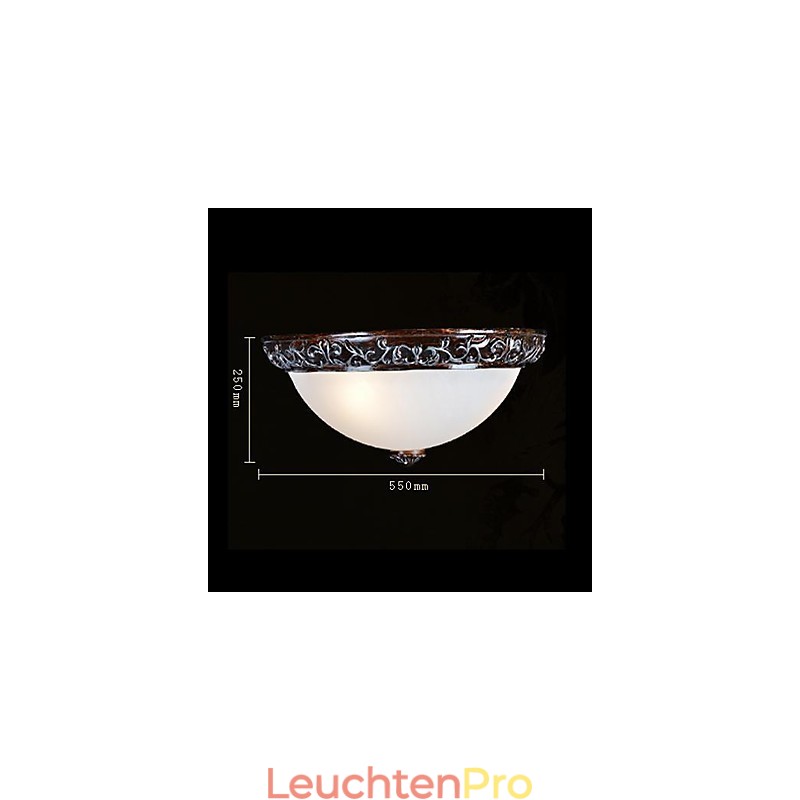 Deckenleuchte Glas Harz Silber Carving Europäischen Klassisch