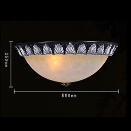 Deckenleuchte Muster Glas Harz Silber Carving Europäischen Klassischen