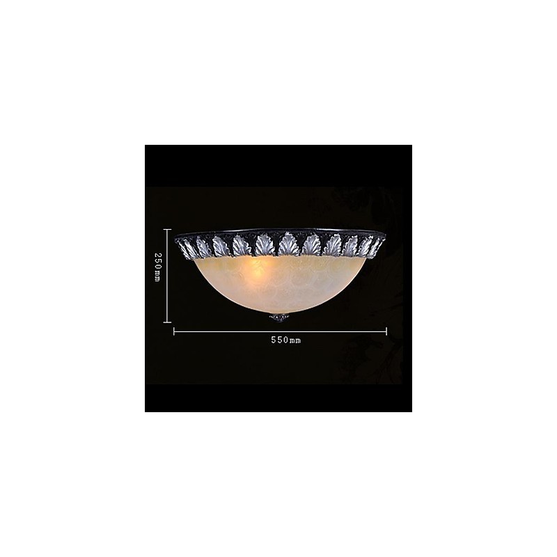 Deckenleuchte Muster Glas Harz Silber Carving Europäischen Klassischen