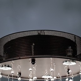 Moderne, halbbündige Deckenleuchte mit 3 Lichtern und Schmetterlingsschirm