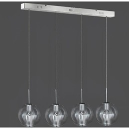 Moderne zeitgenössische traditionelle klassische Chrom Metall Pendelleuchte Kinder 4 Licht Pendelleuchte
