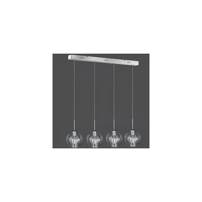 Moderne zeitgenössische traditionelle klassische Chrom Metall Pendelleuchte Kinder 4 Licht Pendelleuchte