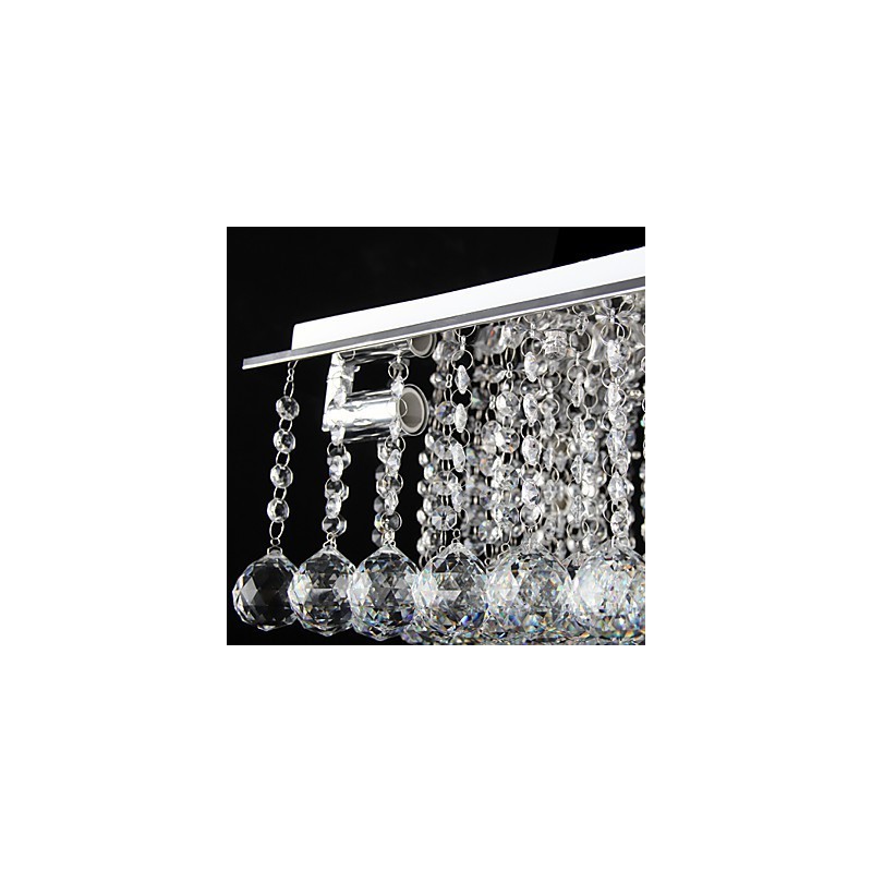 Moderne zeitgenössische Kristall galvanisierte Metall Flush Mount