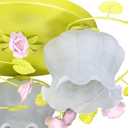Kreative Lampe Lampe Warm Garden Rose Drei einfache Deckenlampen