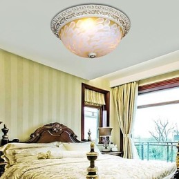 Weiße Unterputzleuchte Muster Glas Harz Gold Carving Europäischen Klassischen