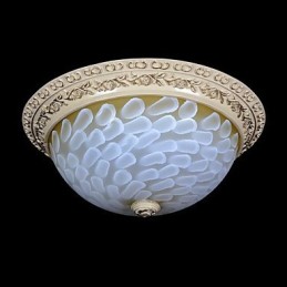 Weiße Unterputzleuchte Muster Glas Harz Gold Carving Europäischen Klassischen