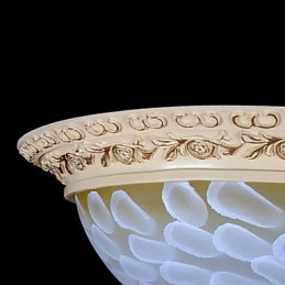 Weiße Unterputzleuchte Muster Glas Harz Gold Carving Europäischen Klassischen