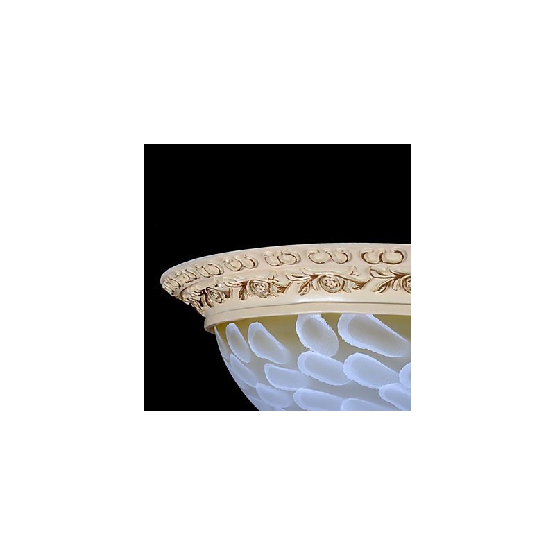 Weiße Unterputzleuchte Muster Glas Harz Gold Carving Europäischen Klassischen