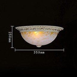 Weiße Unterputzleuchte Muster Glas Harz Gold Carving Europäischen Klassischen