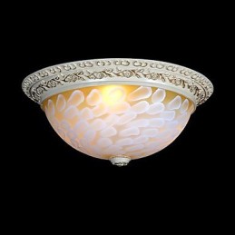 Weiße Unterputzleuchte Muster Glas Harz Gold Carving Europäischen Klassischen