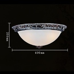 Deckenleuchte Glas Harz Silber Carving Retro Europäischen Klassischen