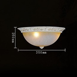 Weiße Unterputzleuchte Gelb Weiß Glas Harz Muster Carving Europäischen Klassischen