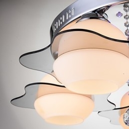 Moderne Deckenleuchte Unterputz 3 Lichter Zeitgenössisches Metall