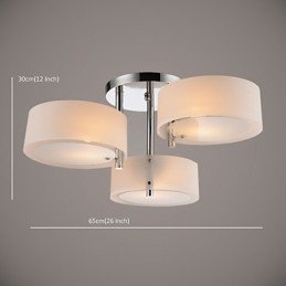 Deckenleuchte Modern Zeitgenössisch 3 Lichter Metall