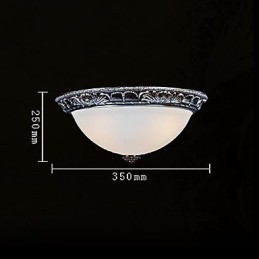 Deckenleuchte Glas Harz Silber Carving Retro Europäischen Klassischen